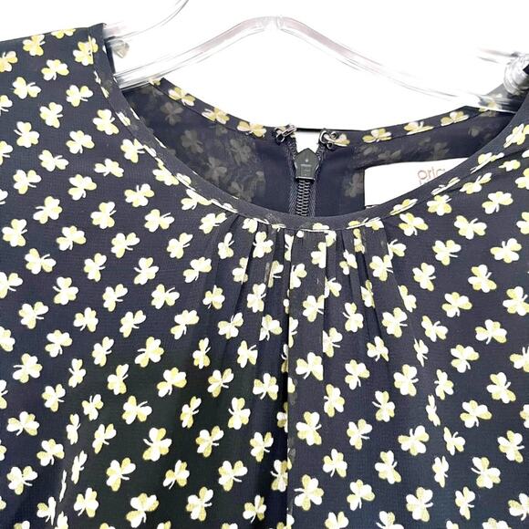 Orla Kiely RARE chiffon clover shamrock ditsy  print midi dress size 6 - Picture 3 of 14